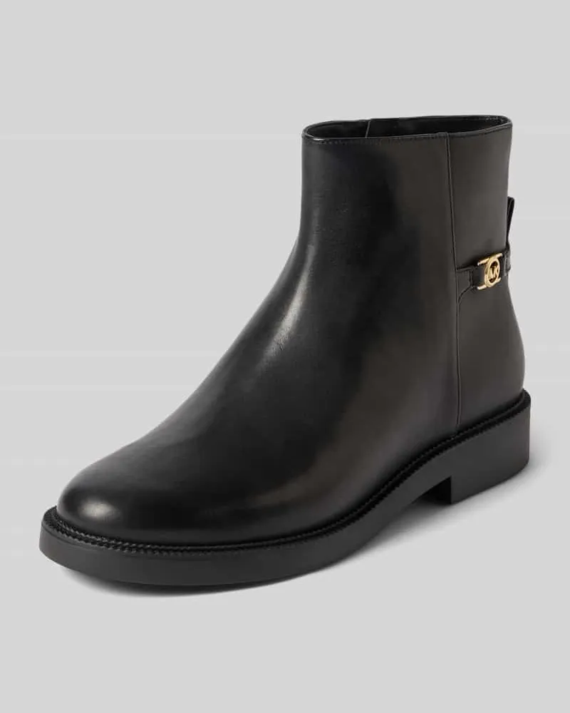 Michael Kors Stiefeletten aus Leder mit Label-Detail Modell 'MANDY Black