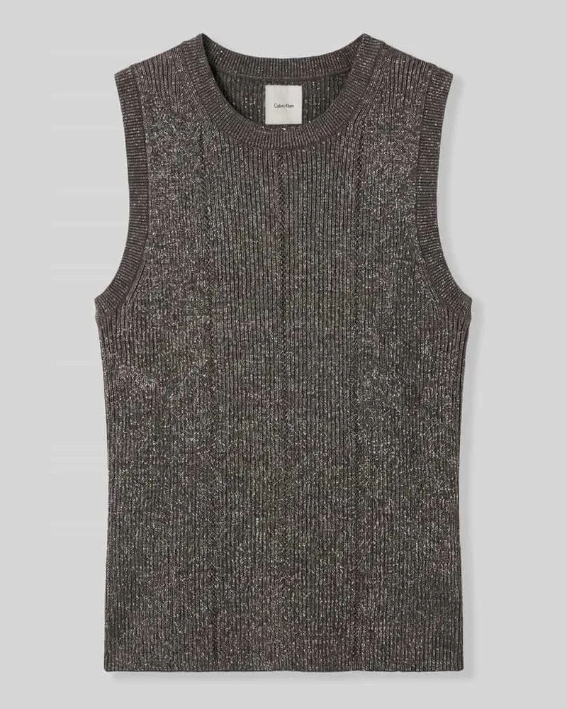 Calvin Klein Stricktop mit breiten Trägern Mittelgrau