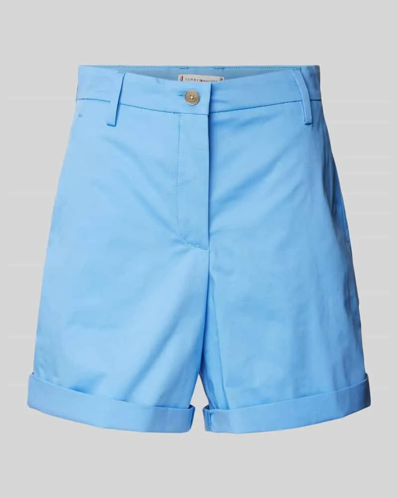 Tommy Hilfiger Flared Chino-Shorts mit Gesäßtaschen Modell 'CO BLEND Bleu