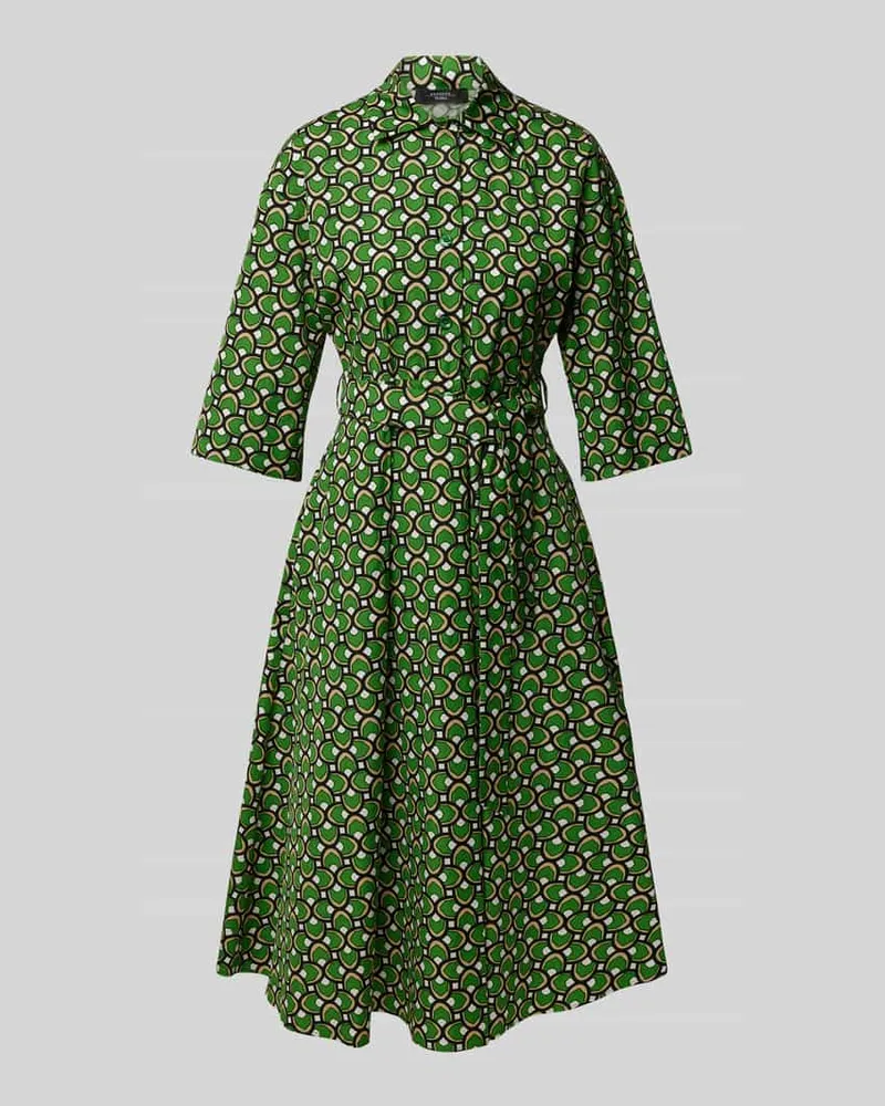 Max Mara Midikleid mit Bindegürtel Modell 'VARENNA Gruen
