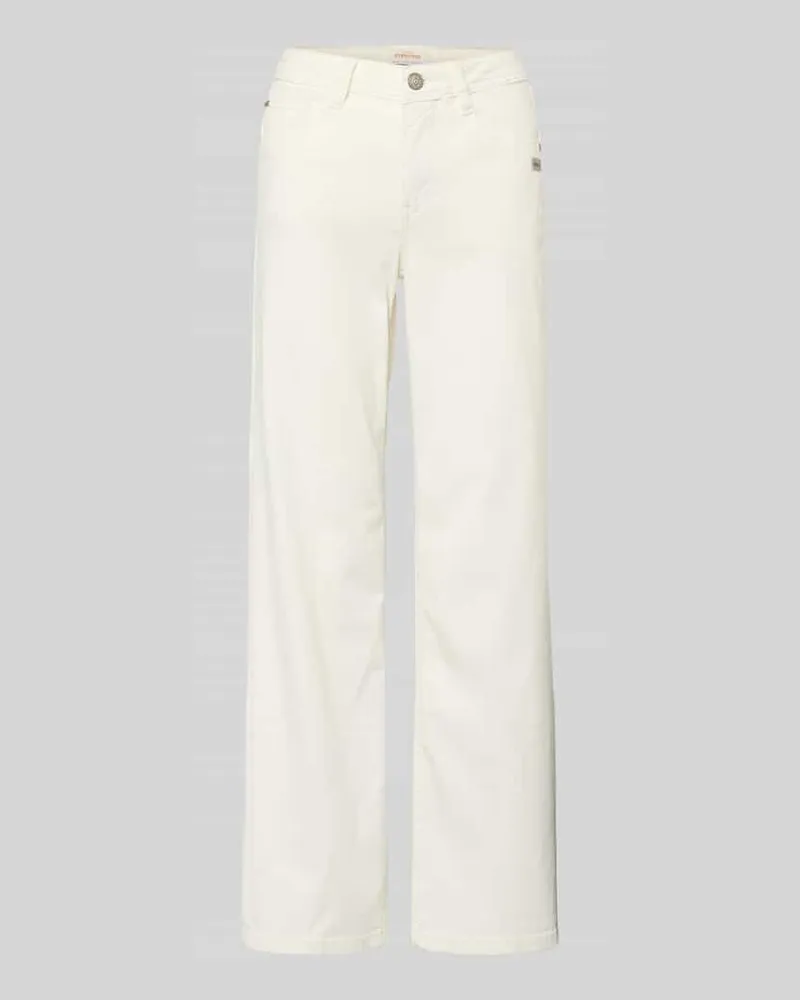 Gang Wide Leg Medium Wais Jeans Modell 'AMELIE Offwhite