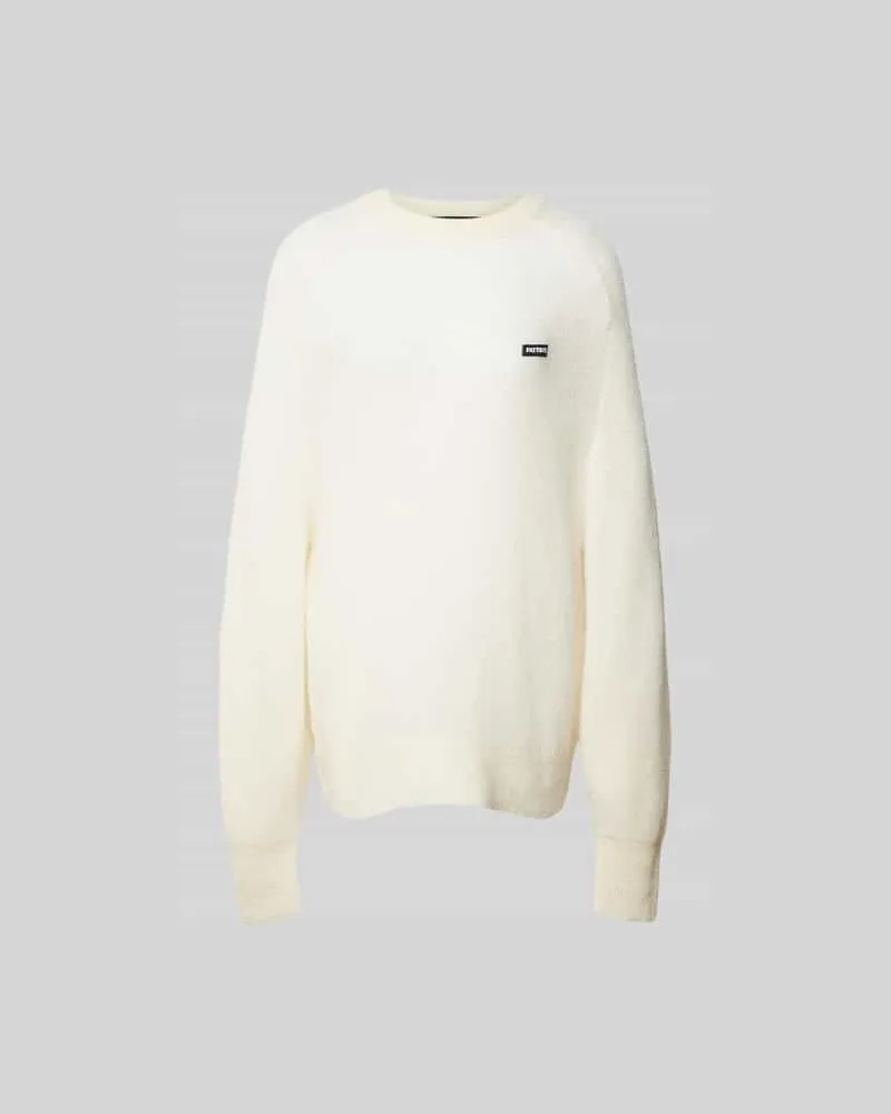 ROTATE Birger Christensen Oversized Pullover mit Woll-Anteil Beige