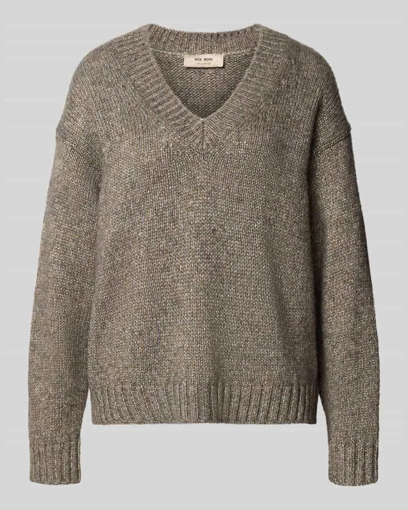 Mos Mosh Oversized Strickpullover mit Woll-Anteil Modell 'Welma Dunkelgrau