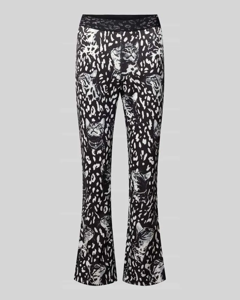 Marc Cain Schlaghose mit Allover-Muster Black