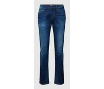 Slim Fit Jeans mit Label-Stitching Modell 'SCANTON