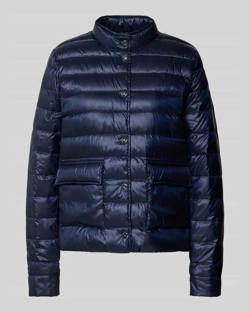 Ralph Lauren Steppjacke mit Druckknopfleiste Dunkelblau