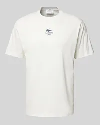 Lacoste T-Shirt mit Label-Print Offwhite