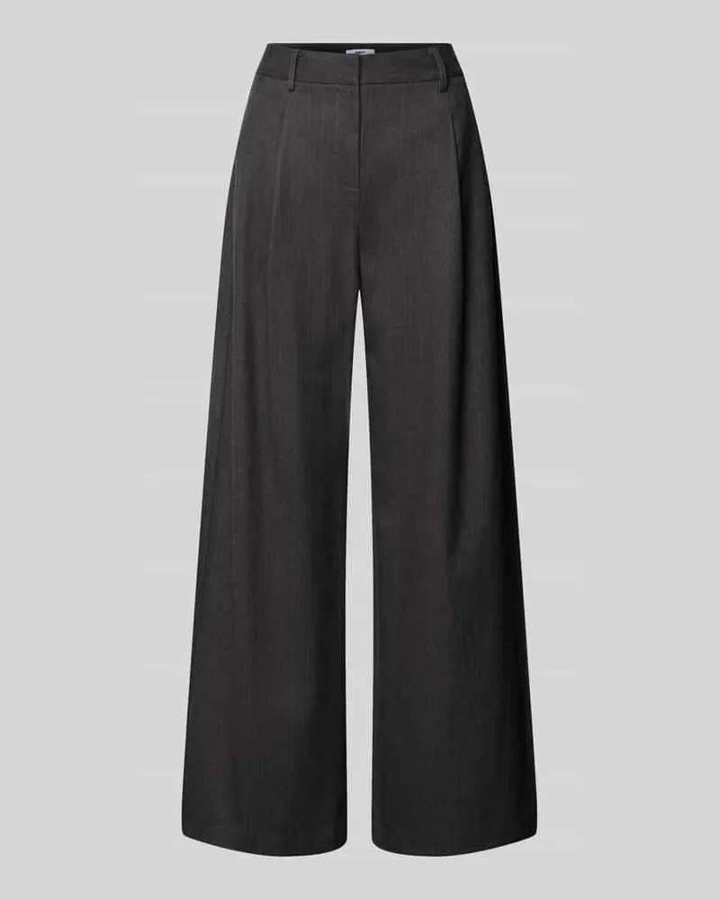 Suncoo Wide Leg Hose mit Bundfalten Modell 'JAYCE Mittelgrau