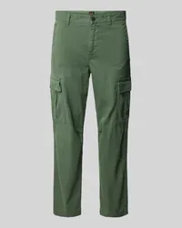 HUGO BOSS Cargohose mit Label-Patch Modell 'Sisla Oliv