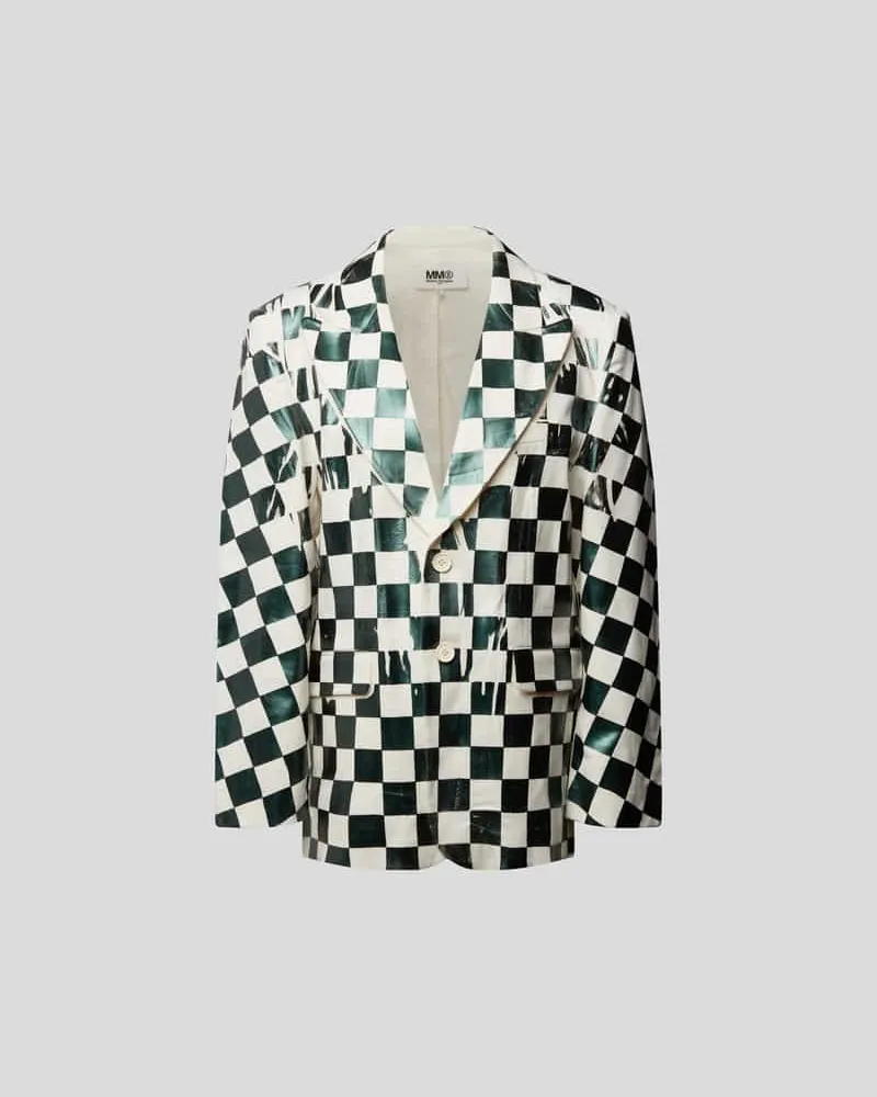 Maison Margiela Blazer mit Karomuster Gruen