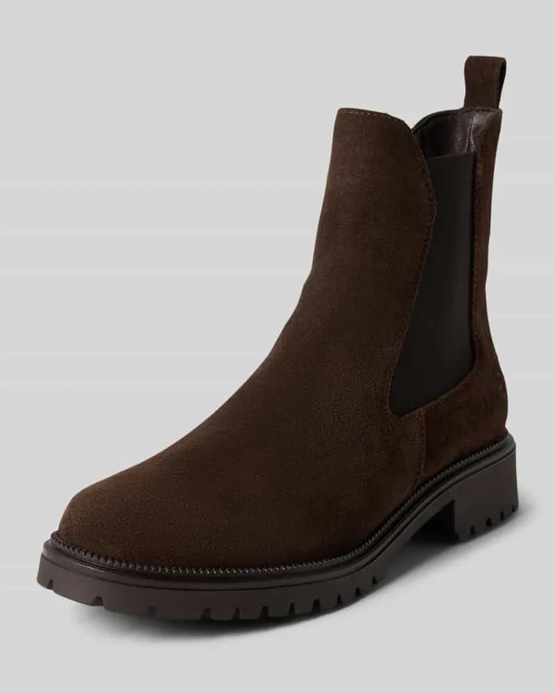 Tamaris Chelseas aus echtem Rindsleder Dunkelbraun