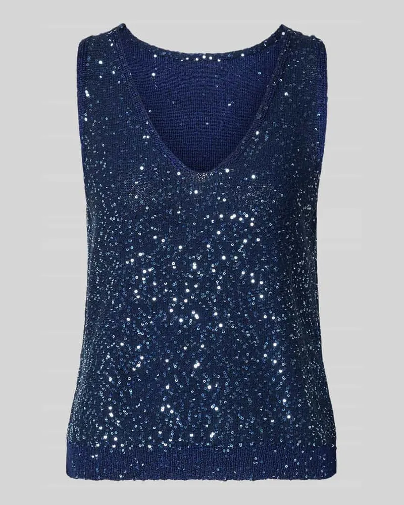 Max Mara Regular Fit Top mit Baumwoll-Anteil Modell 'MILORD Dunkelblau