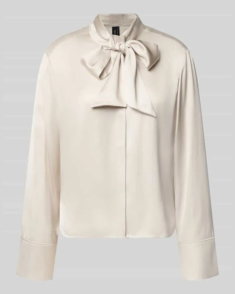 Marc Cain Regular Fit Schluppenbluse mit verdeckter Knopfleiste Sand