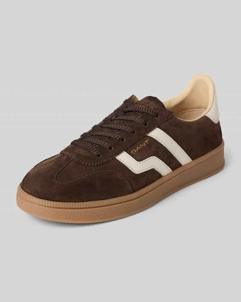 Gant Sneaker aus Leder mit Schnürung Modell 'Cuzima Dunkelbraun