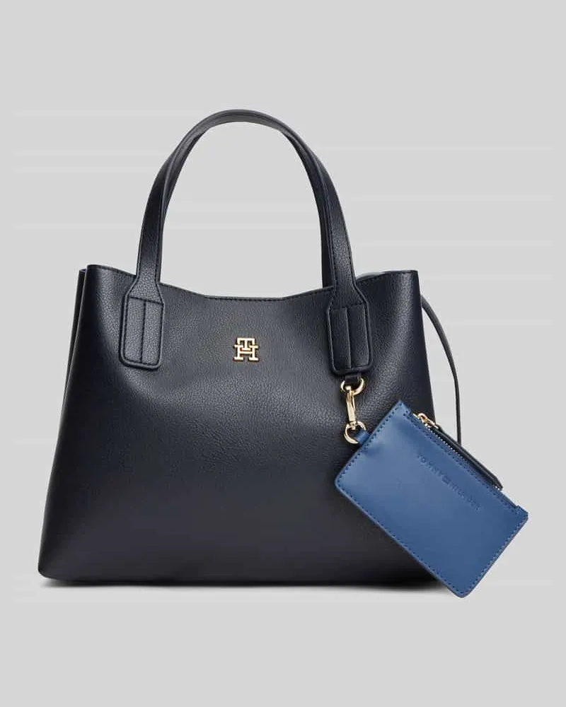 Tommy Hilfiger Henkeltasche mit Anhänger für Kleinigkeiten Dunkelblau