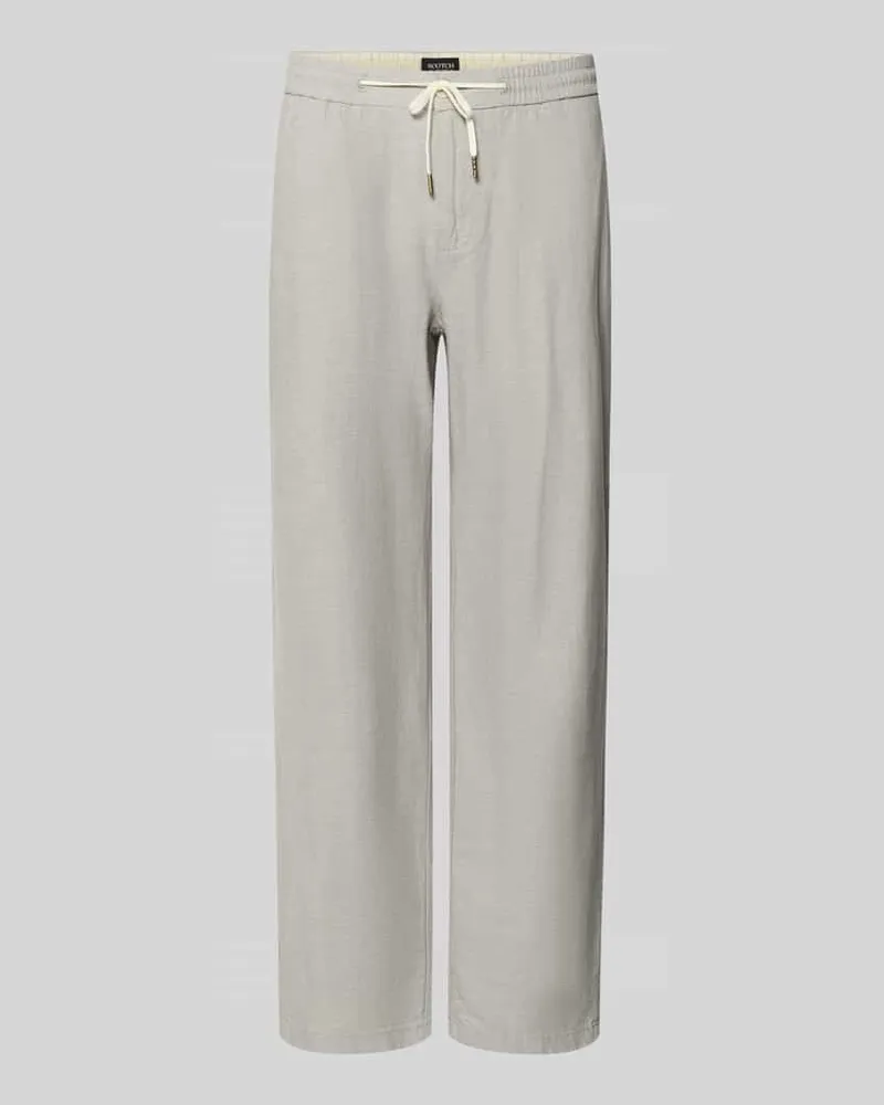Scotch&Soda Jogpants aus Baumwoll-Leinen-Mix Modell 'WARREN Hellgrau
