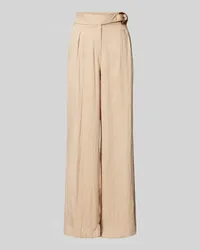 DKNY Wide Leg Stoffhose mit Applikation Ecru