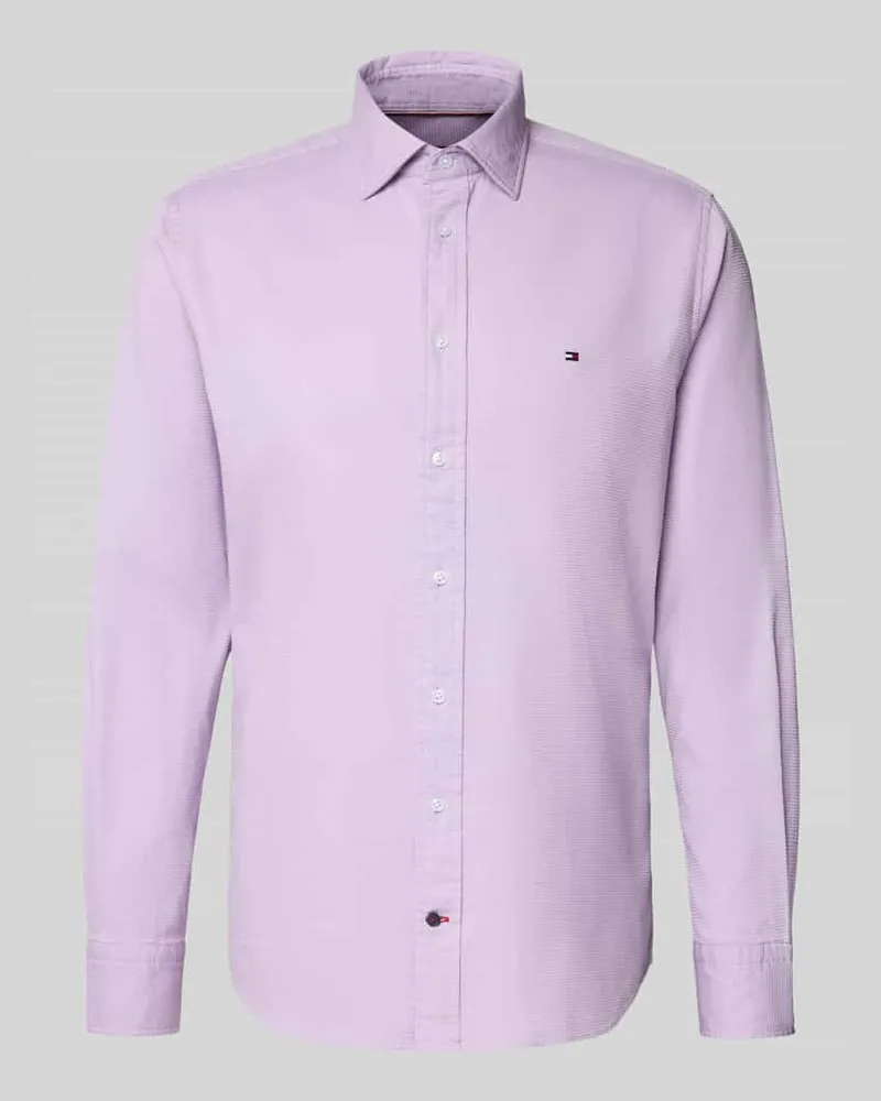 Tommy Hilfiger Regular Fit Businesshemd aus Baumwoll-Mix Purple