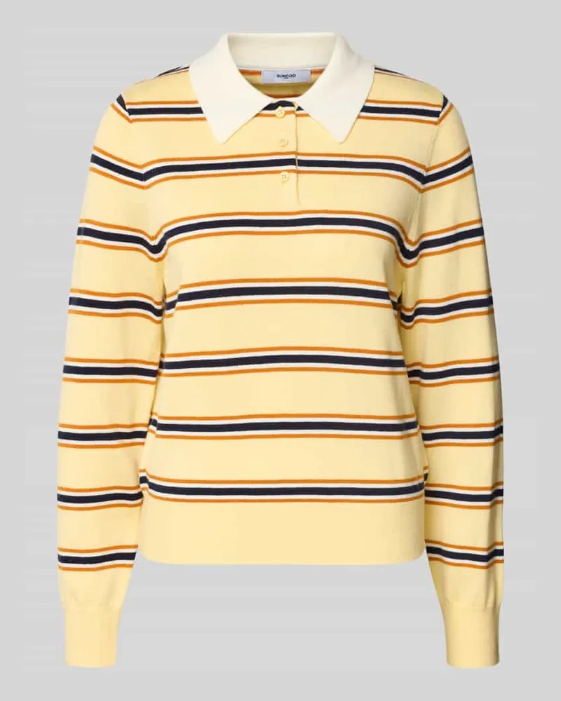 Suncoo Regular Fit Poloshirt mit Knopfleiste Modell 'PREGO Gelb