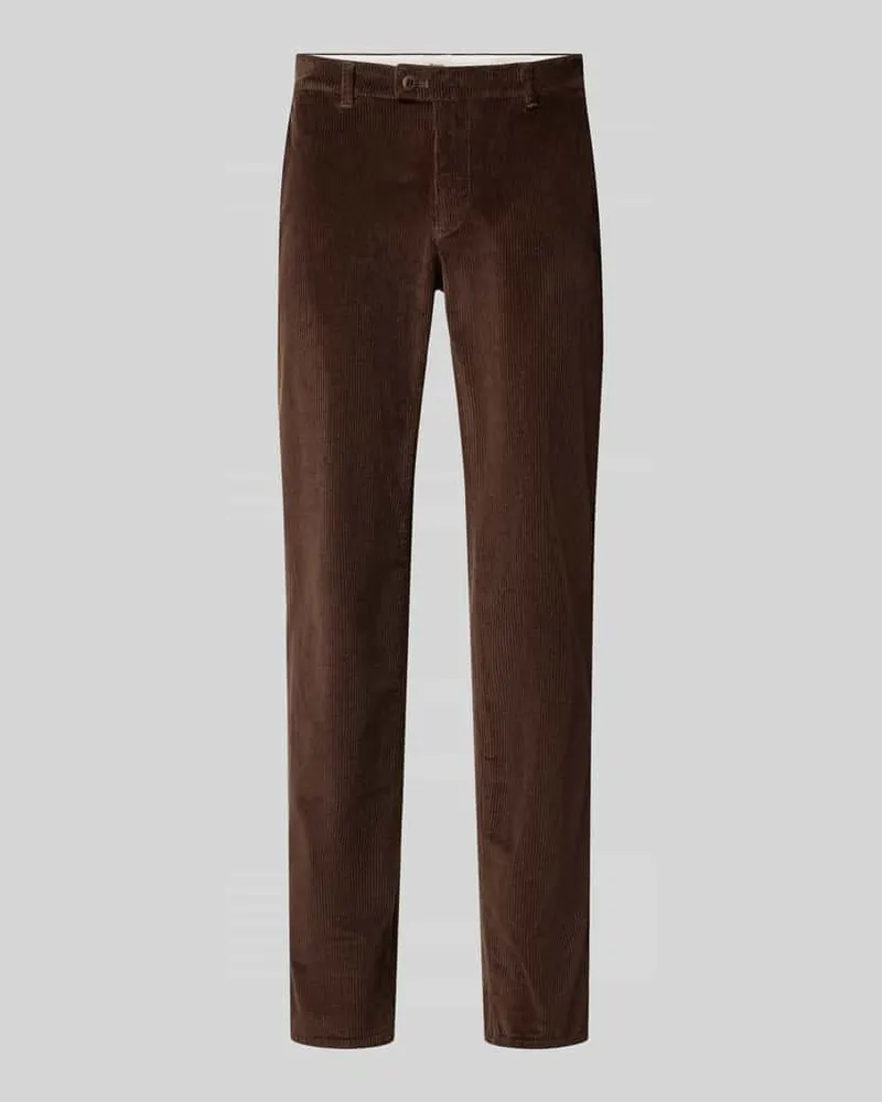 Brax Modern Fit Cordhose aus Baumwoll-Mix Modell 'Fabio Dunkelbraun