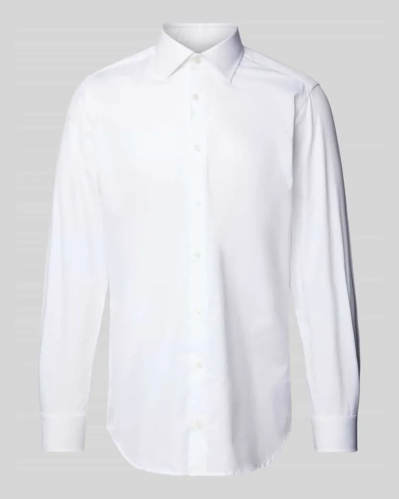 windsor. Slim Fit Business-Hemd mit Kentkragen Modell 'TORRI Weiss