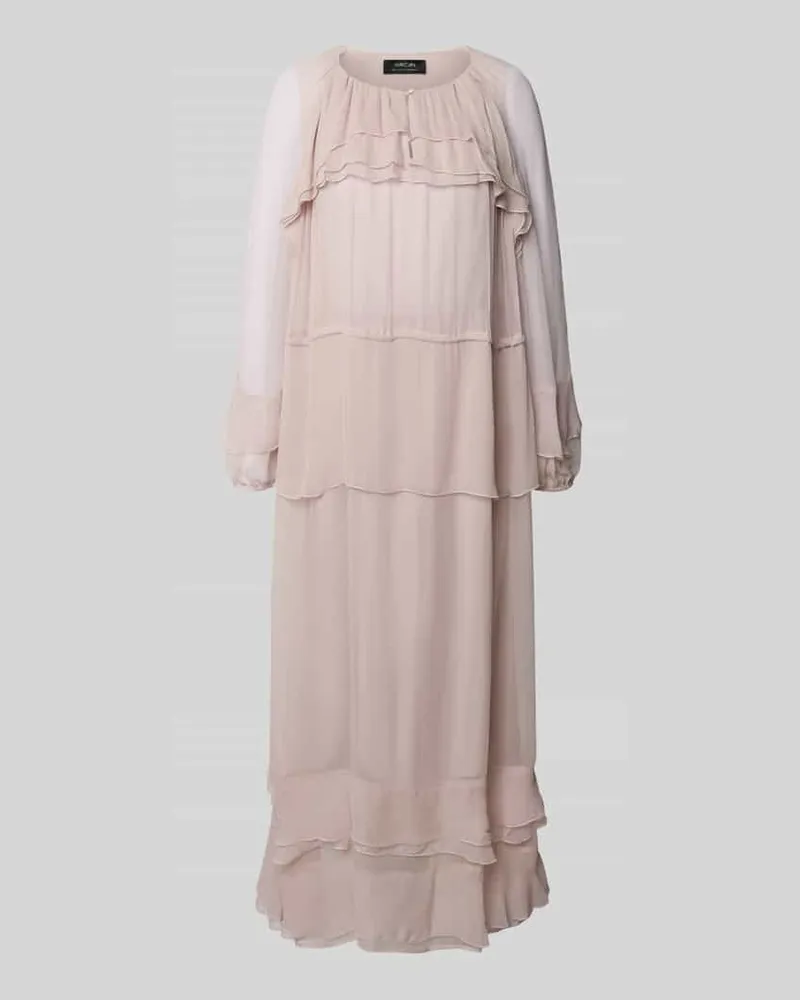 Marc Cain Maxikleid mit Rundhalsausschnitt Kitt