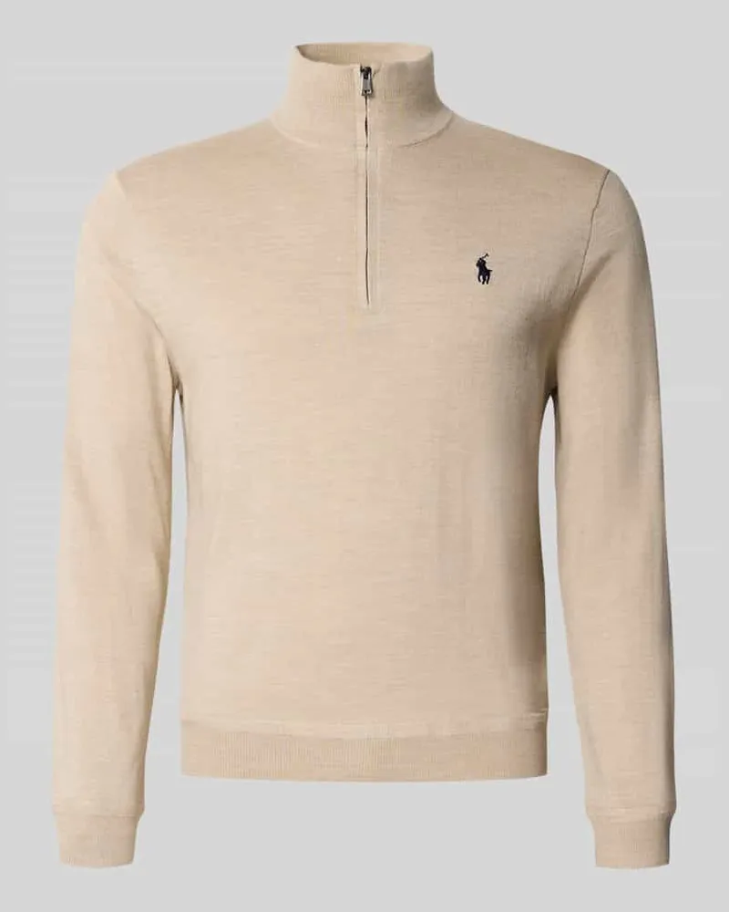 Ralph Lauren Strickpullover mit Troyer-Kragen Ecru