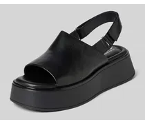 Sandalette aus Leder in unifarbenem Design Modell 'COURTNEY