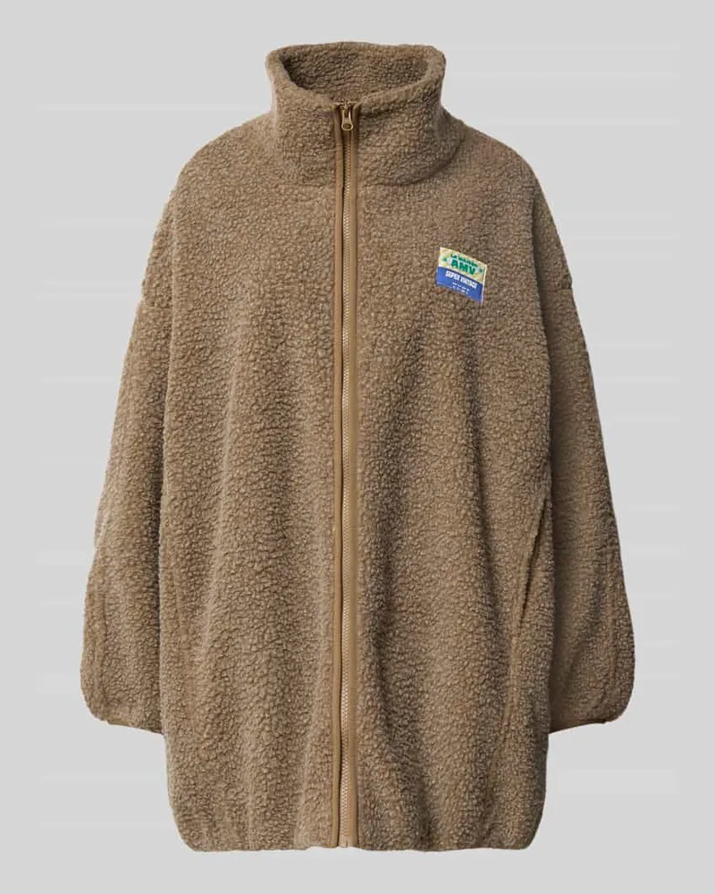 American Vintage Fleecejacke mit Label-Detail Modell 'HOKTOWN Kitt