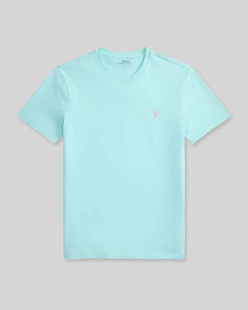 Ralph Lauren Regular Fit T-Shirt aus reiner Baumwolle Tuerkis