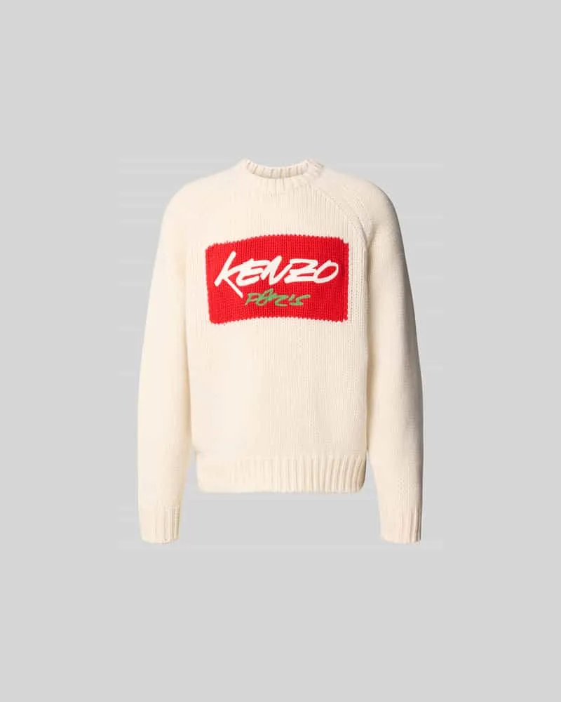 Kenzo Pullover mit Label-Stitching Offwhite