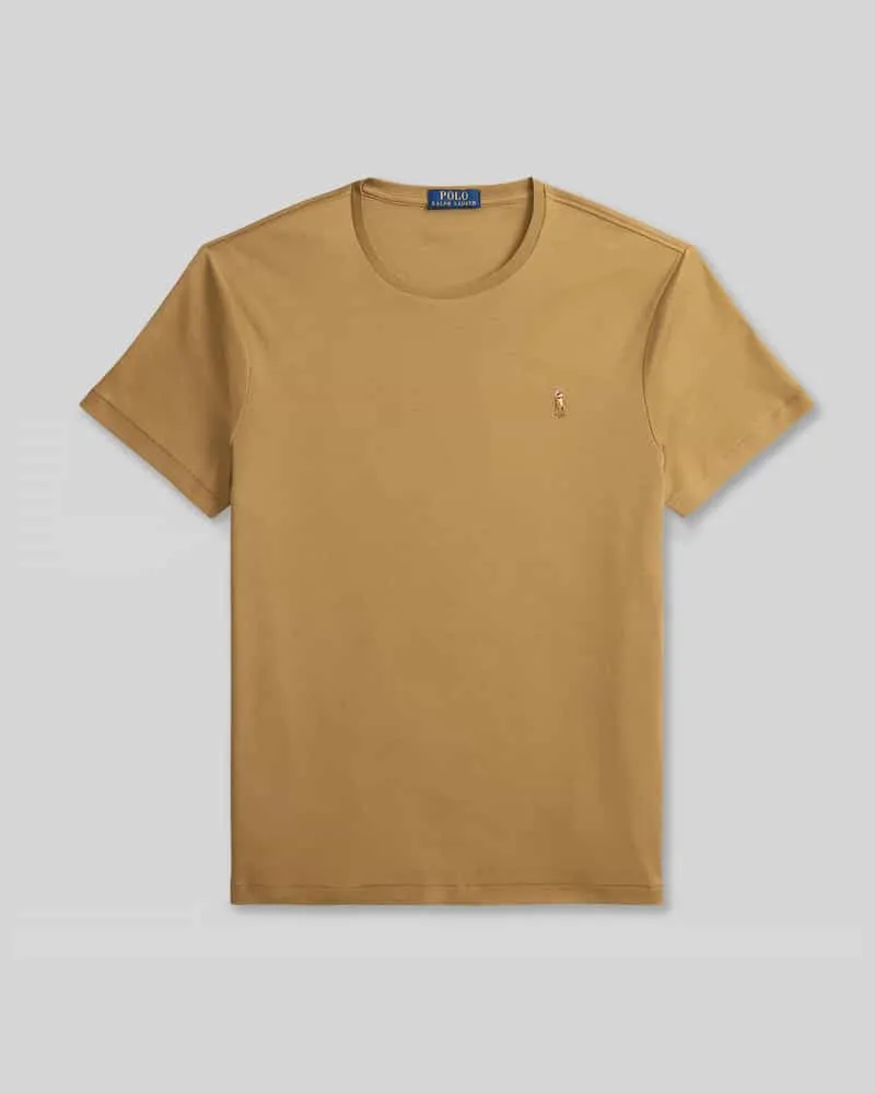 Ralph Lauren Regular Fit T-Shirt aus reiner Baumwolle Mittelbraun