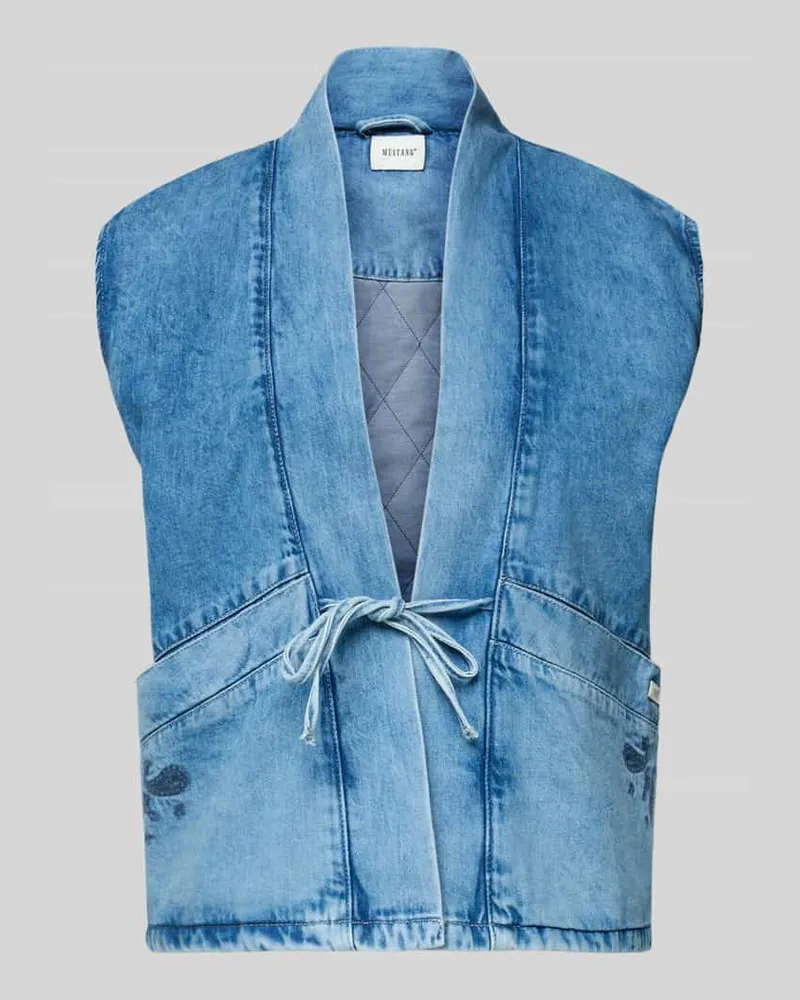 Mustang Jeansweste mit Schnürung Modell 'GILLIAN Jeansblau