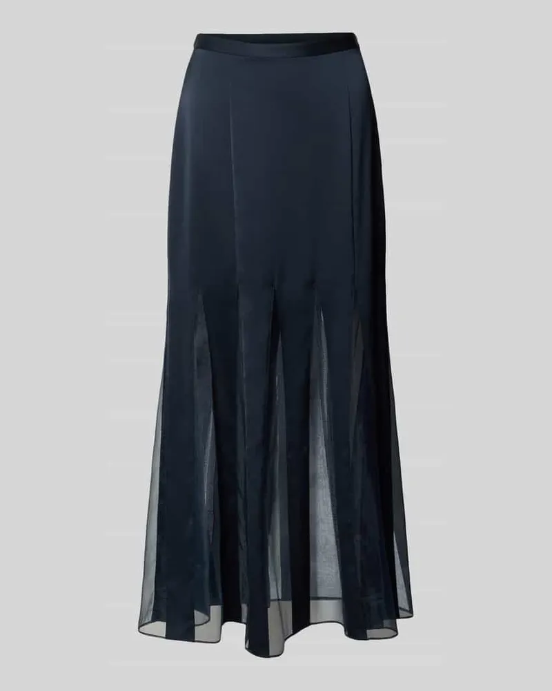HUGO BOSS Damen Maxi-Rock mit transparenten Einsätzen Modell 'VABELLI Marine