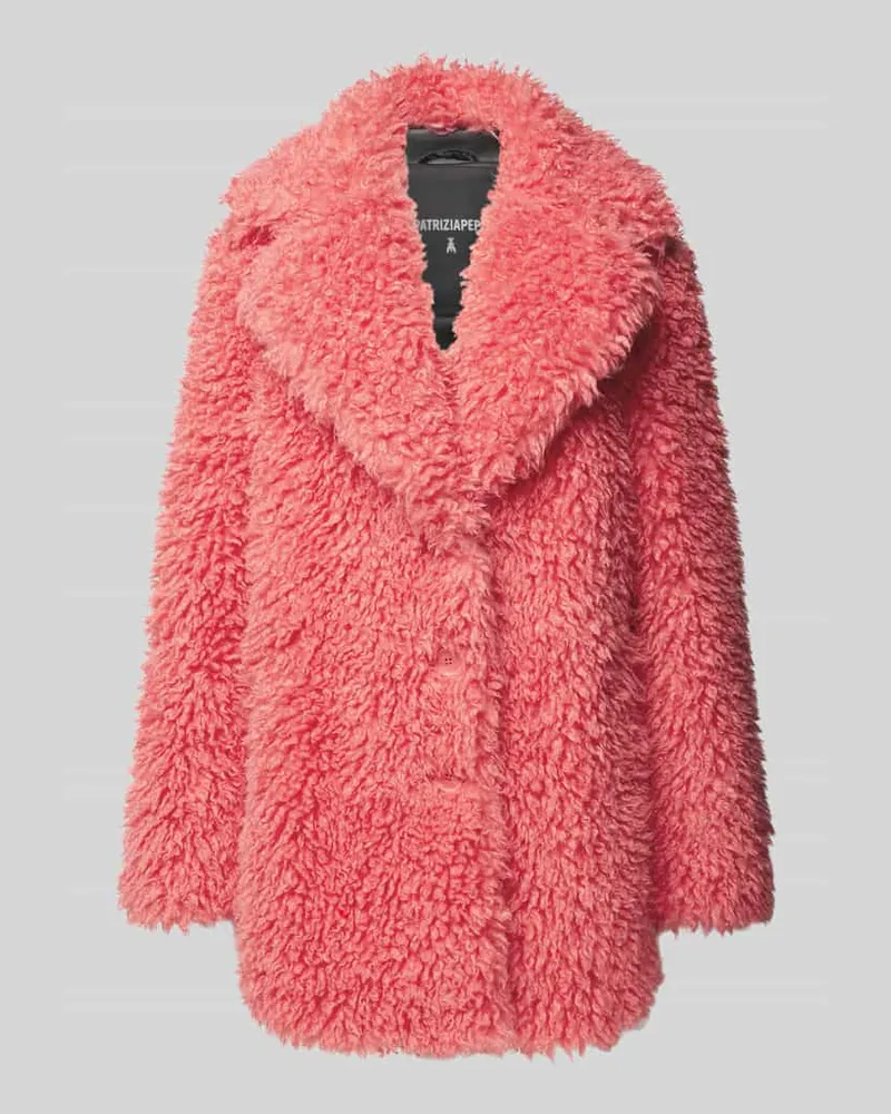 Patrizia Pepe Mantel mit Reverskragen Modell 'CAPPOTTO 3 BOTTONI Pink