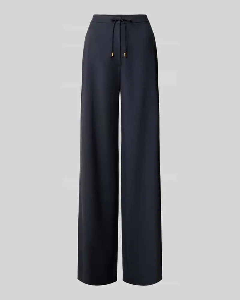 Max Mara Wide Leg Stoffhose aus reiner Schurwolle Modell 'MSTCRISMA Marine