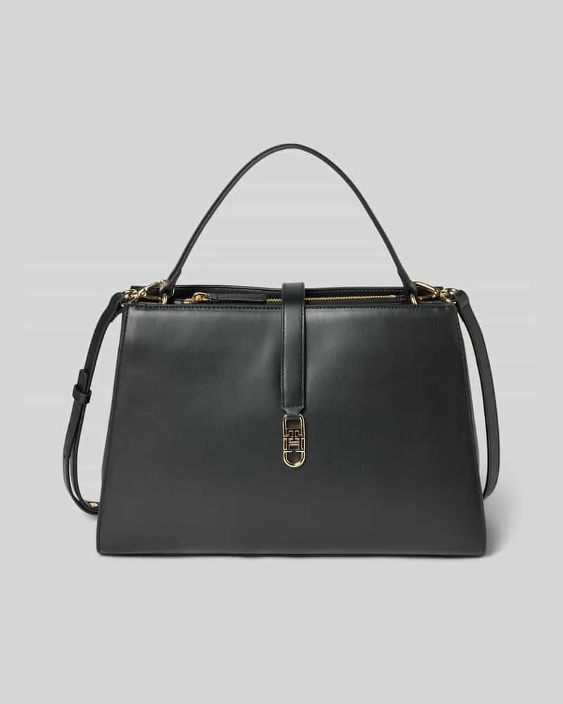 Tommy Hilfiger Henkeltasche mit genarbter Oberfläche Black