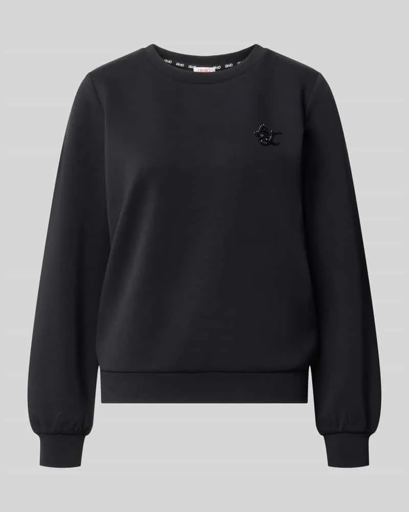 Liu Jo Relaxed Fit Sweatshirt aus Viskose-Mix Modell 'Felpa Black