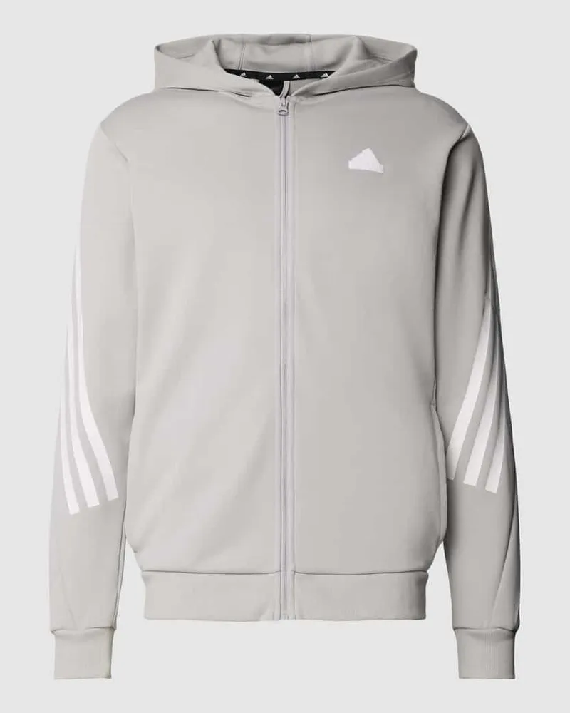 adidas Sweatjacke mit Kapuze Hellgrau