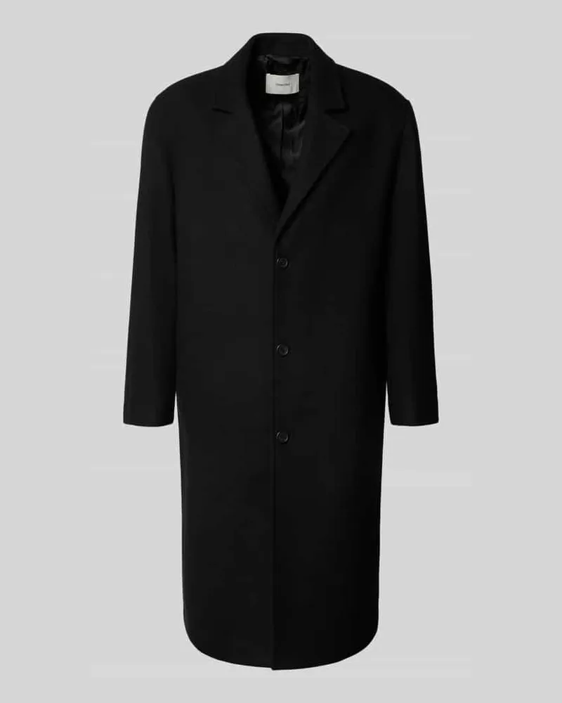 Selected Homme Relaxed Fit Wollmantel mit Reverskragen Modell 'MILOS Black