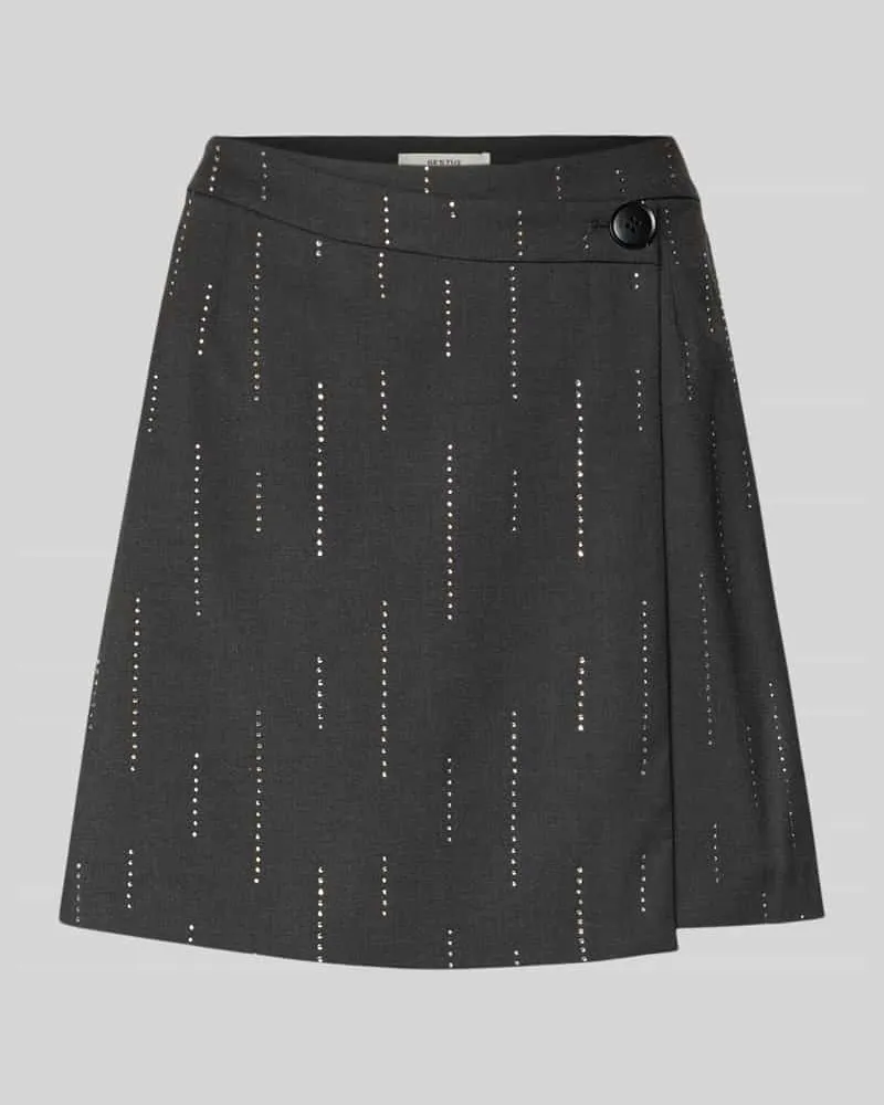 Gestuz Minirock mit Viskose-Anteil Modell 'Zadira Dunkelgrau