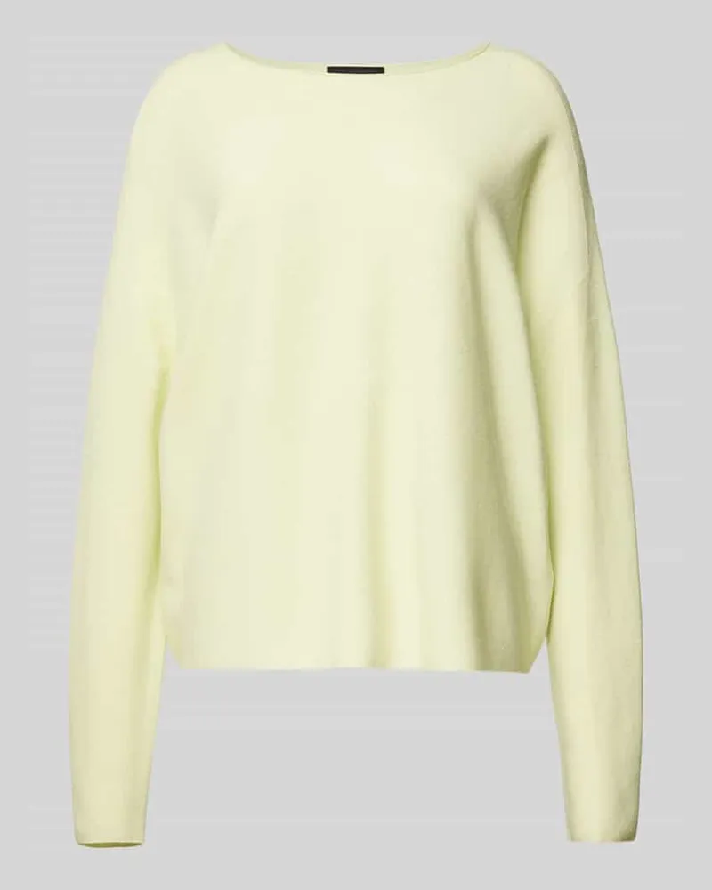 Drykorn Loose Fit Strickpullover aus Baumwoll-Kaschmir-Mix Modell 'MELISE Pastellgelb