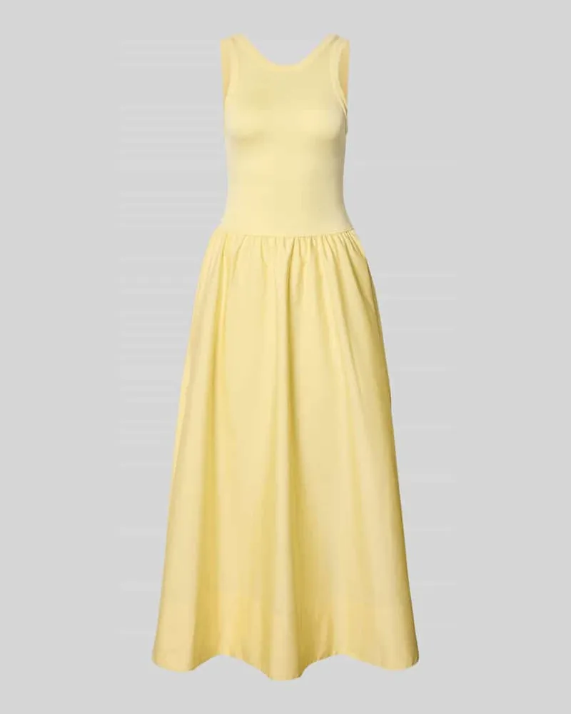 Ralph Lauren Fit and Flare Freizeitkleid aus Viskose-Mix Gelb