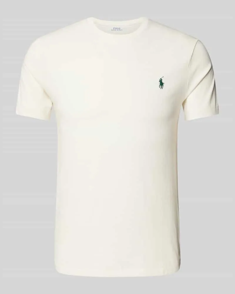 Ralph Lauren T-Shirt mit Label-Stitching Offwhite