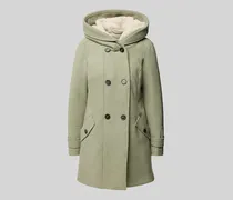 Regular Fit Wollmantel mit Woll-Anteil und Teddy-Futter