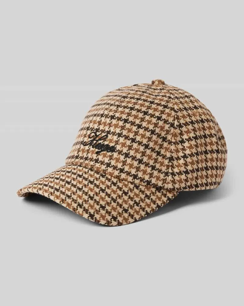 HUGO BOSS Basecap mit Hahnentrittmuster Beige