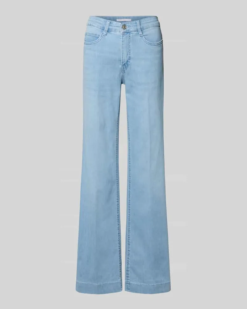 MAC Jeans Wide Fit Jeans mit 5-Pocket-Design Hellblau