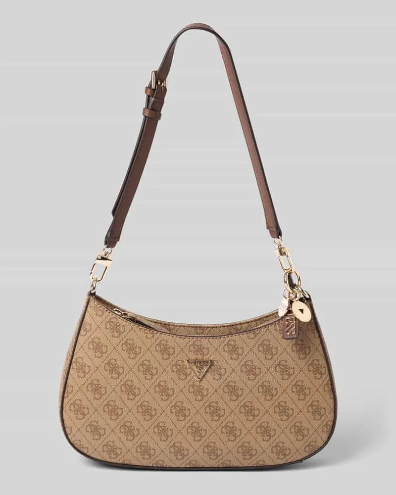 Guess Shoulder Bag in Leder-Optik Modell 'Noelle Hellbraun