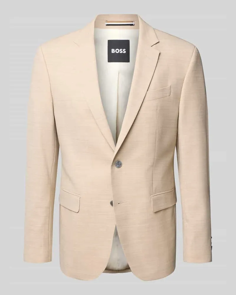 HUGO BOSS Regular Fit Anzugsakko mit Schurwollanteil Modell 'JASPER Beige
