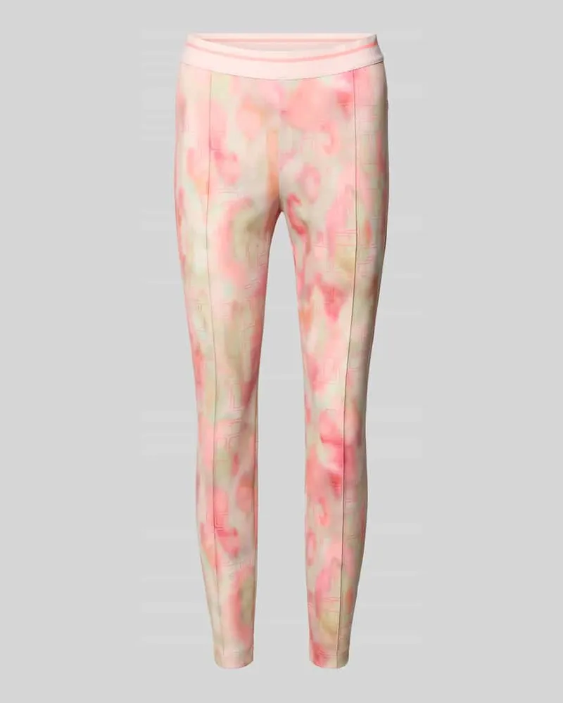 Marc Cain Leggings mit Längsnähten und elastischem Bund Pink